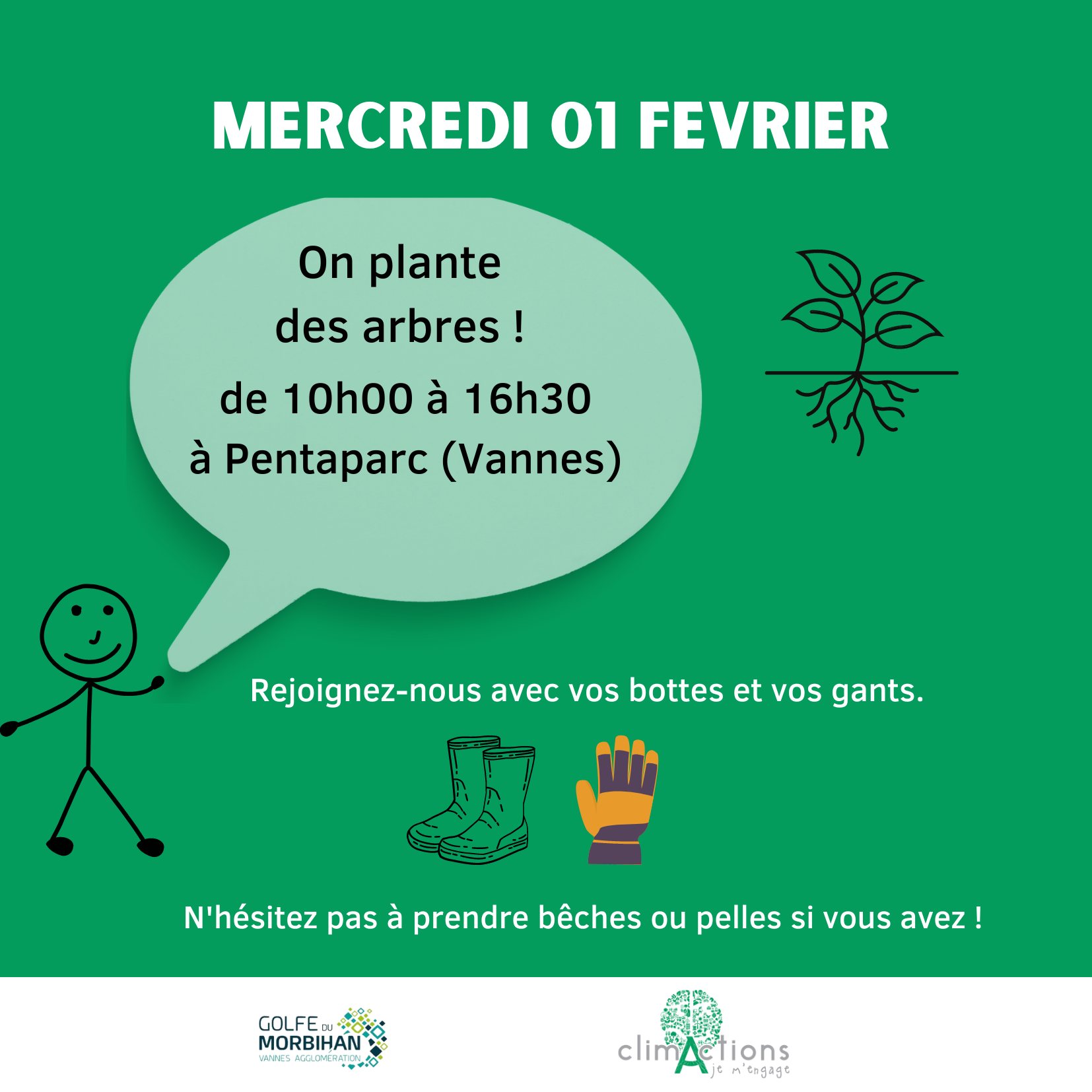 01 Février 2023, on plante à Pentaparc (Vannes)